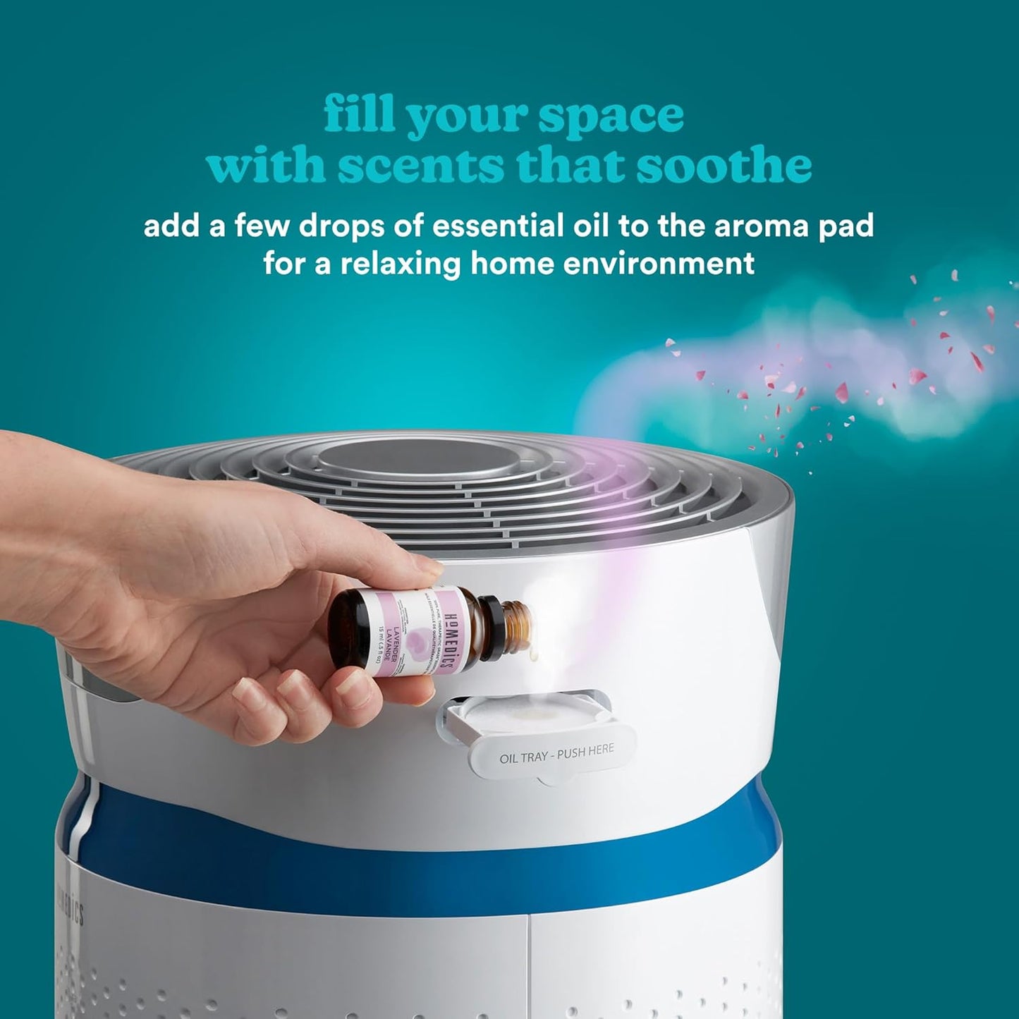 Purificatore D'Aria Filtro HEPA A 360°, Tecnologia Con Luce UV