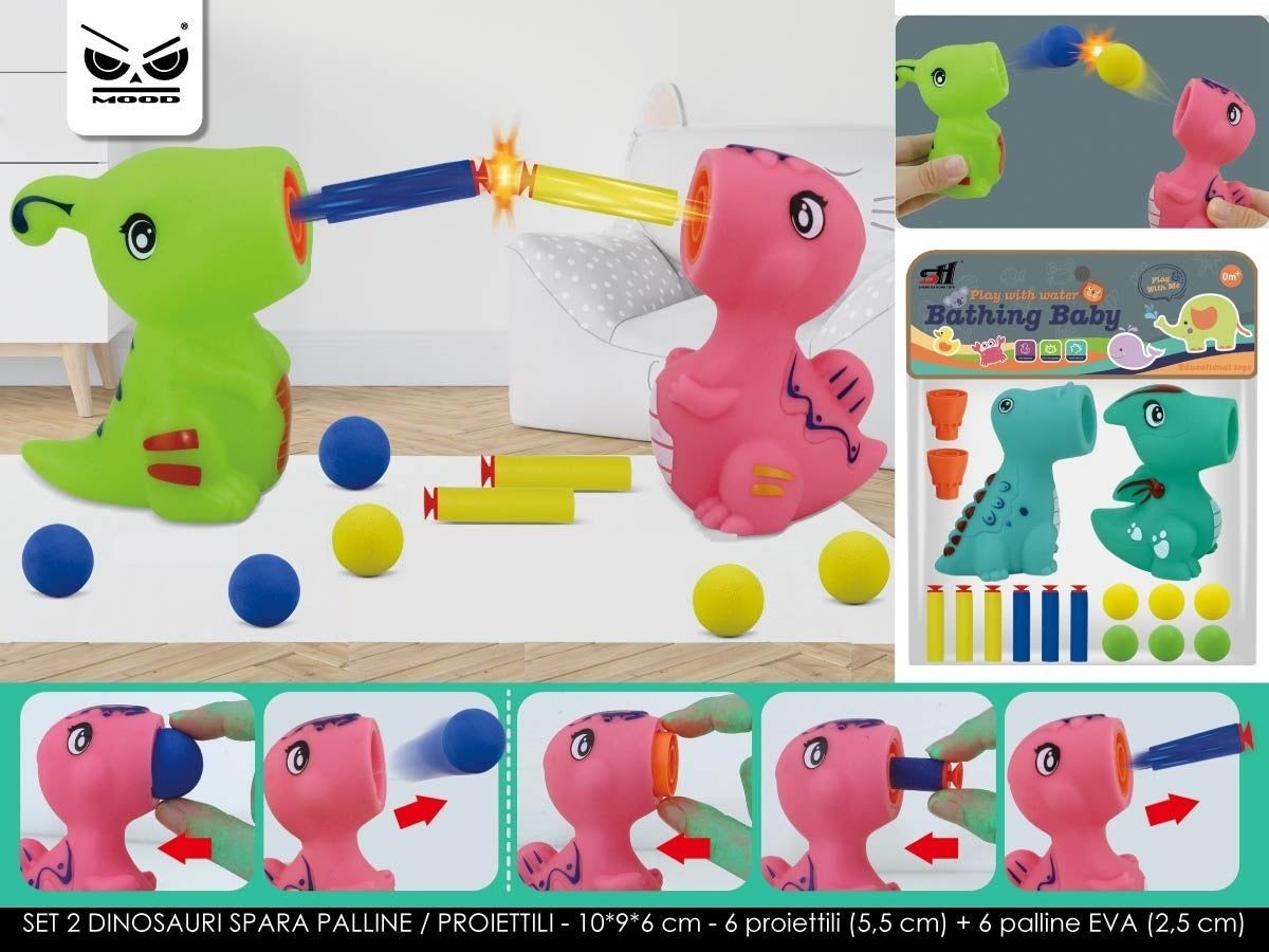 Gioco 2 dinosauri spara palline - proiettili