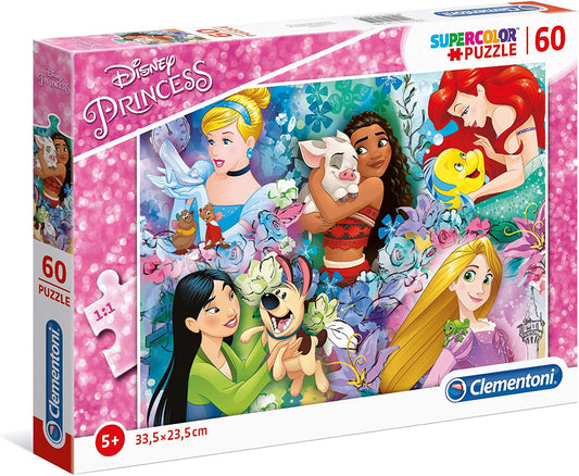 Clementoni - 26995 - Supercolor Puzzle - Disney Princess - 60 Pezzi