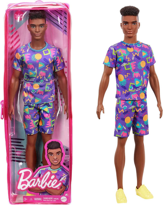 Barbie Fashionistas-Bambola Ken Afroamericano con Vestiti alla Moda