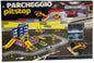 Playset garage con pista, parcheggio pitstop