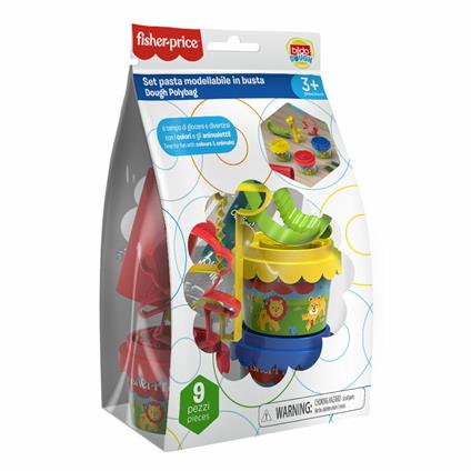 FISHER PRICE SET PASTA DA MODELLARE IN BUSTA CON ACCESSORI L12xH20xP7 CM