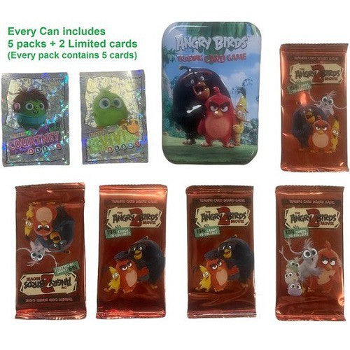 Angry Birds Trading Card Game Mini Tin Box 5 Bustine + 2 Limited Cards