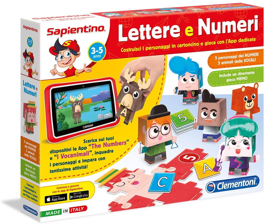 Clementoni- Sapientino Lettere e Numeri Gioco Didattico Educativo