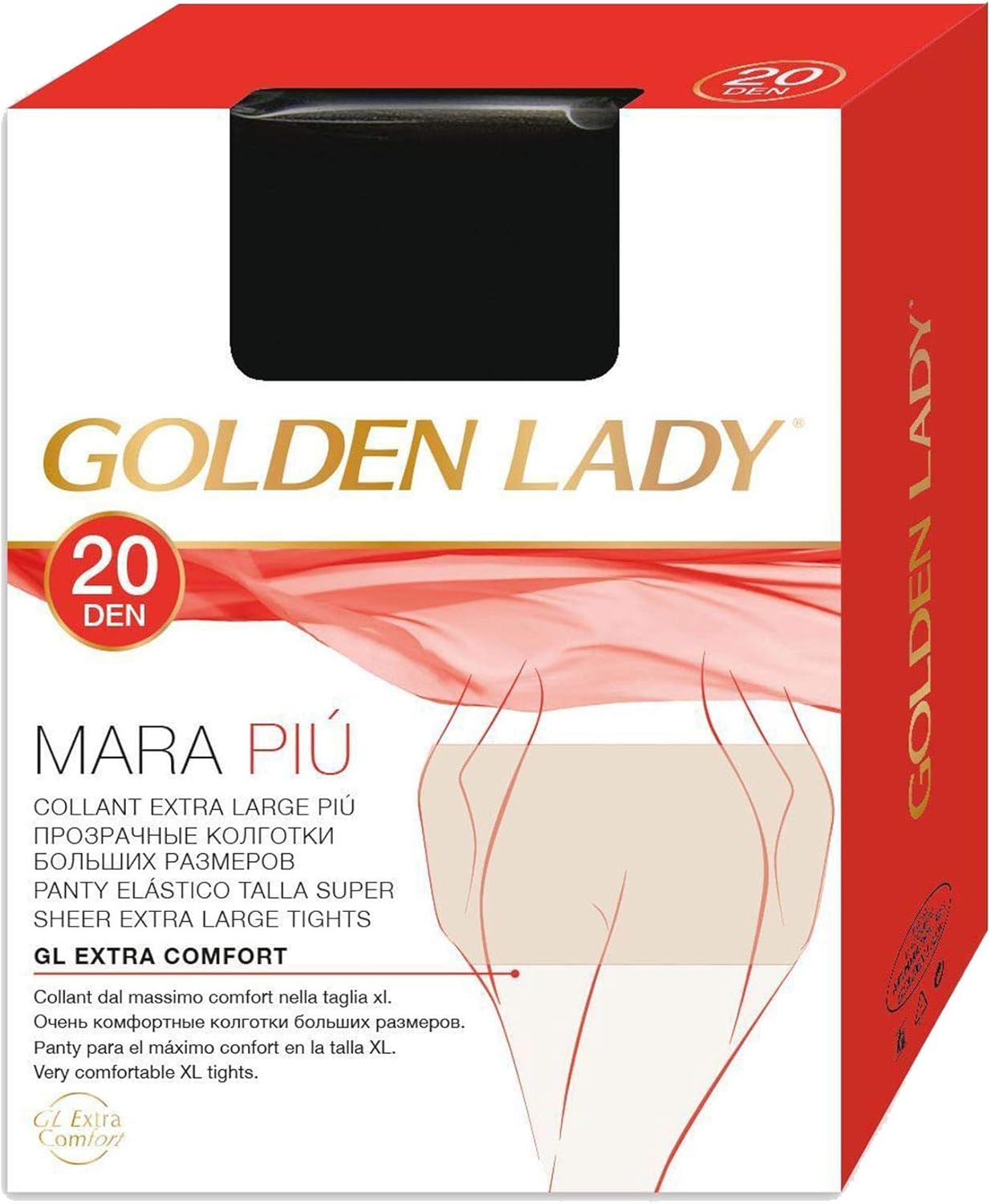 GOLDEN LADY Collant Mara, Melon, Taglia XXL Donna