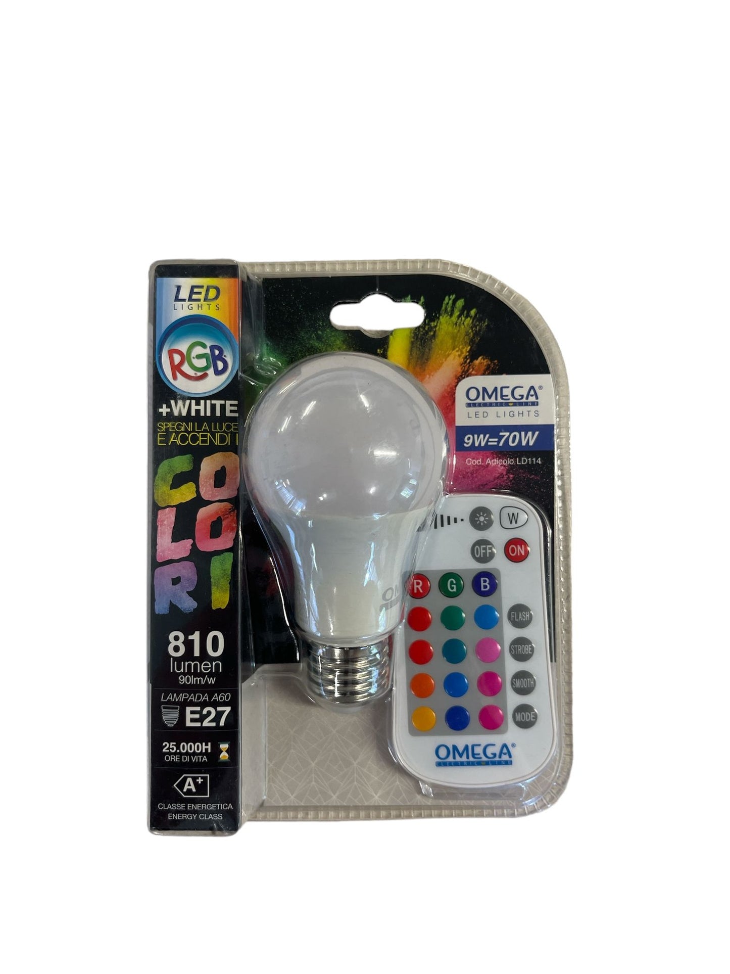 LAMPADA LED GOCCIA E27 A60 9W RGB+W 810LM