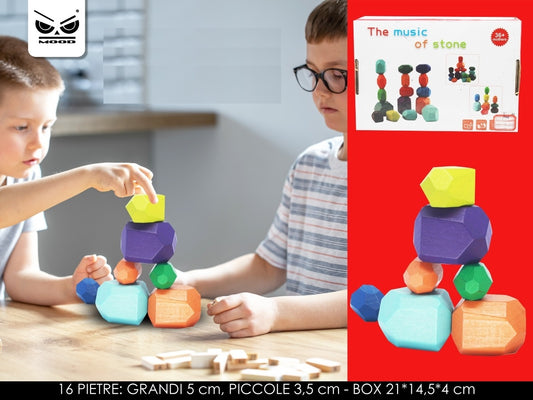 Gioco the music of stones in legno