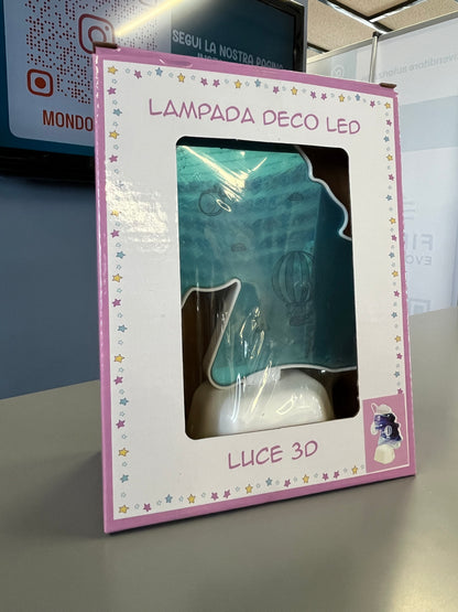 Unicorno luminoso 3d a led