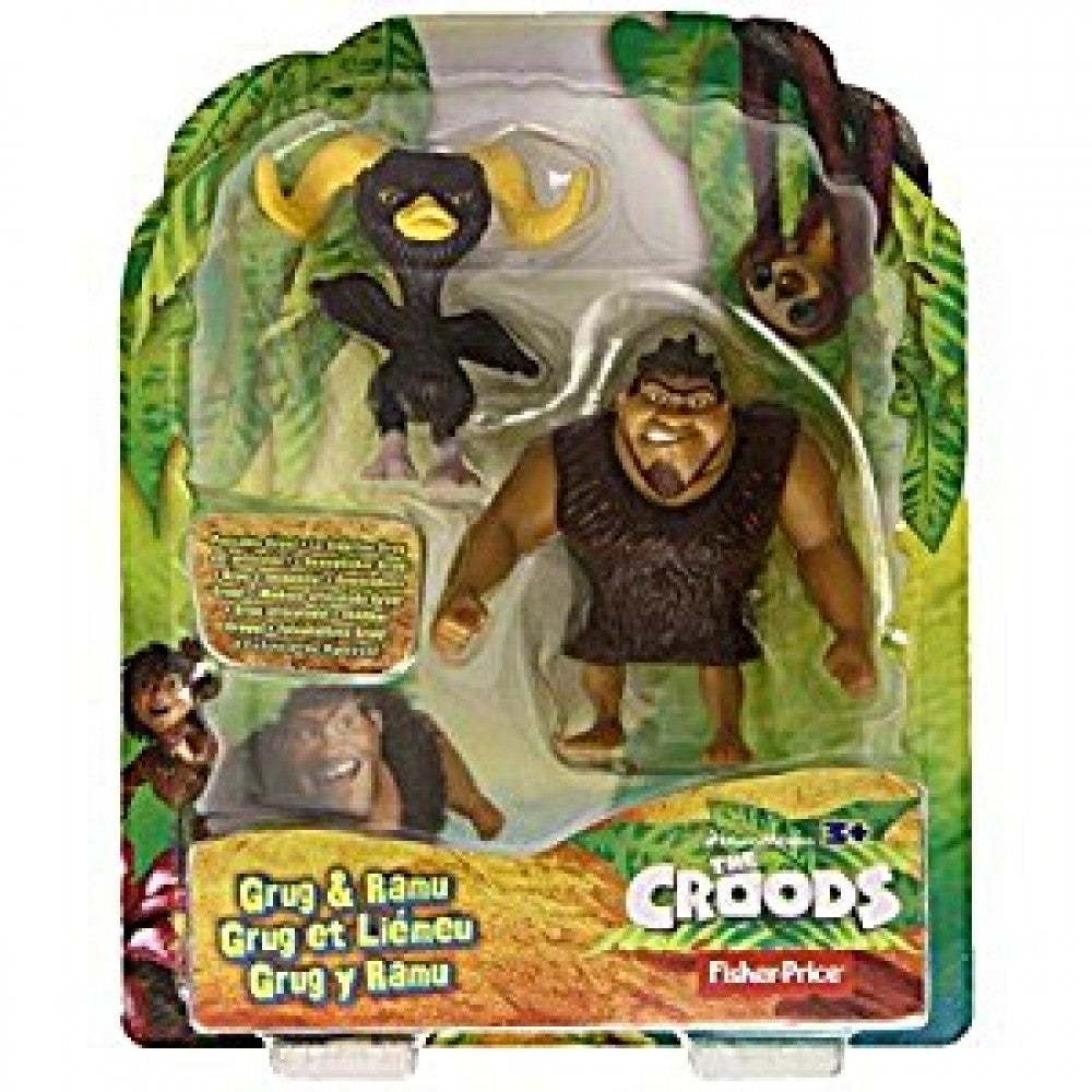 I CROODS SET 2 PERSONAGGI GRUG & RAMU