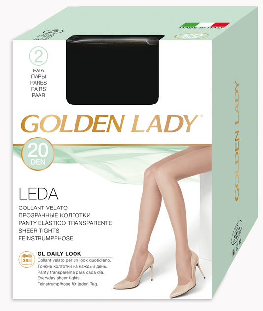 Golden Lady - Collant velato 20 DEN - Nero - 2-S