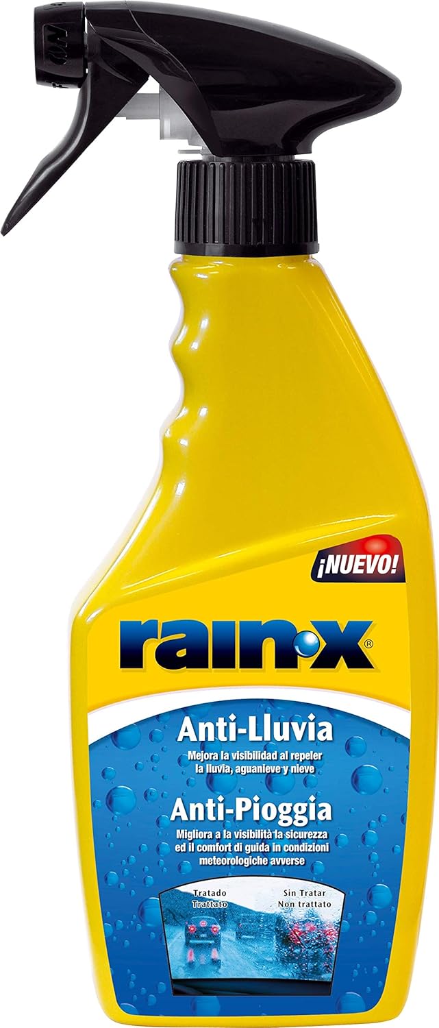 Rain-X Spray Liquido Lavavetri Auto Antipioggia Tecnologia Idrofobica che Respinge l'Aqua 500ml