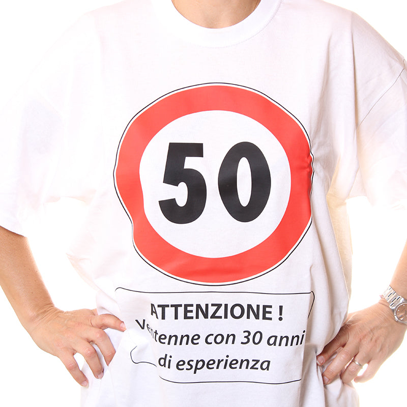 T-shirt 50 per compleanno uxisex