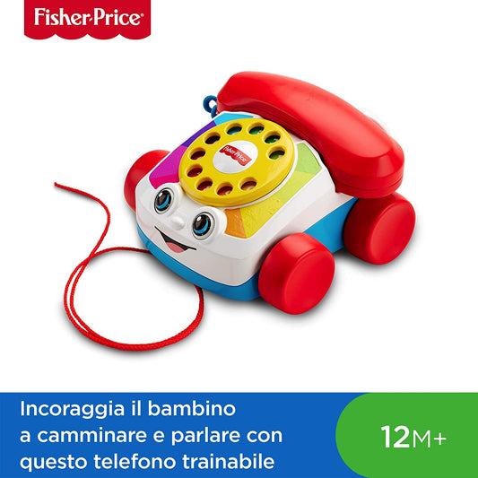 Fisher Price- Telefono Parlante Trascinabile, Giocattolo per Bambini 1+ Anni