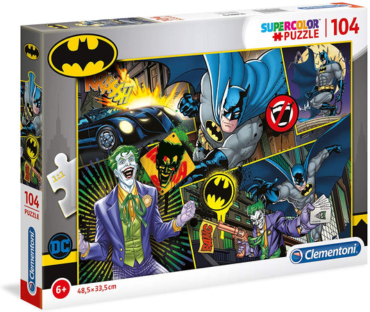 Clementoni - 25708 - Supercolor Puzzle - Batman - 104 pezzi - Made in Italy