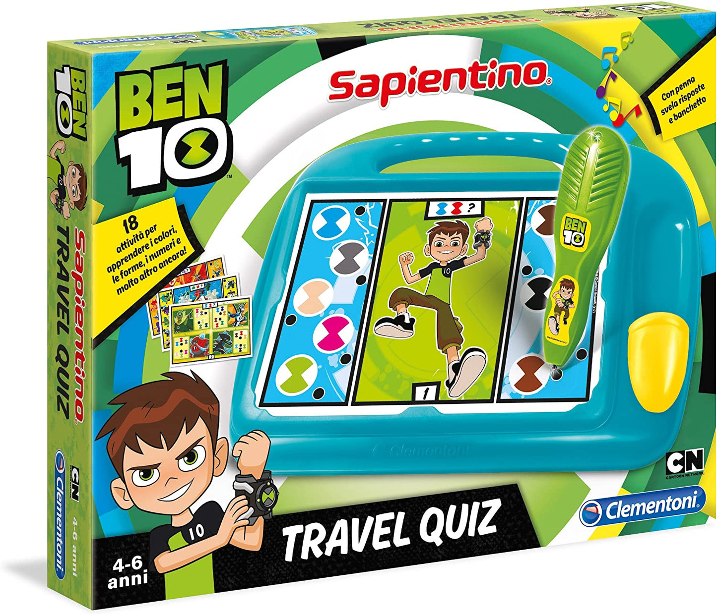 Clementoni- Sapientino Travel Quiz Ben 10